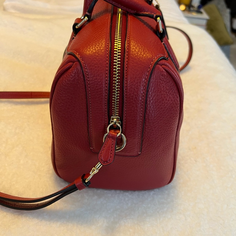 Coach Cherry Red Leather Shoulder Bag - Picture 6 of 7